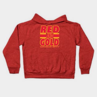 KC LYFE Red and Gold Kansas City True Football Colors! Kids Hoodie